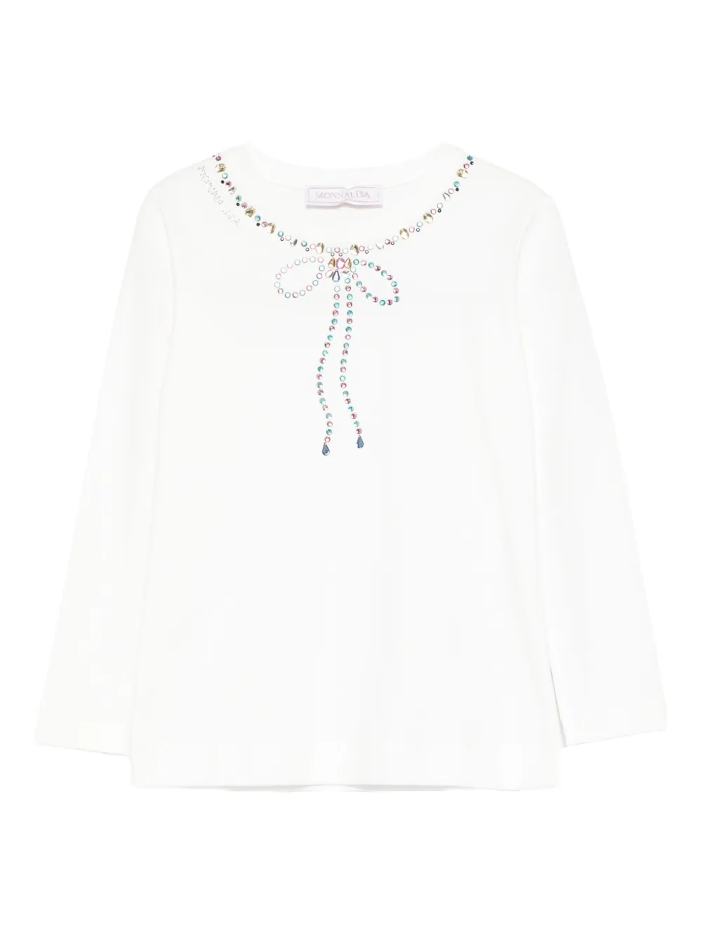 Monnalisa playera con detalle de moño | blanco | Image 1