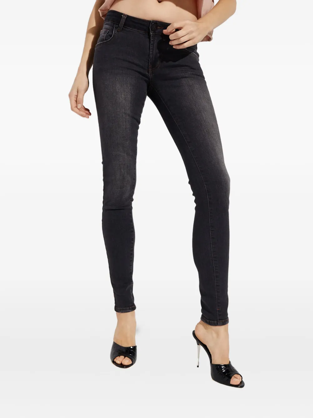 One Teaspoon Freebirds Ii Logo-patch Jeans In Black