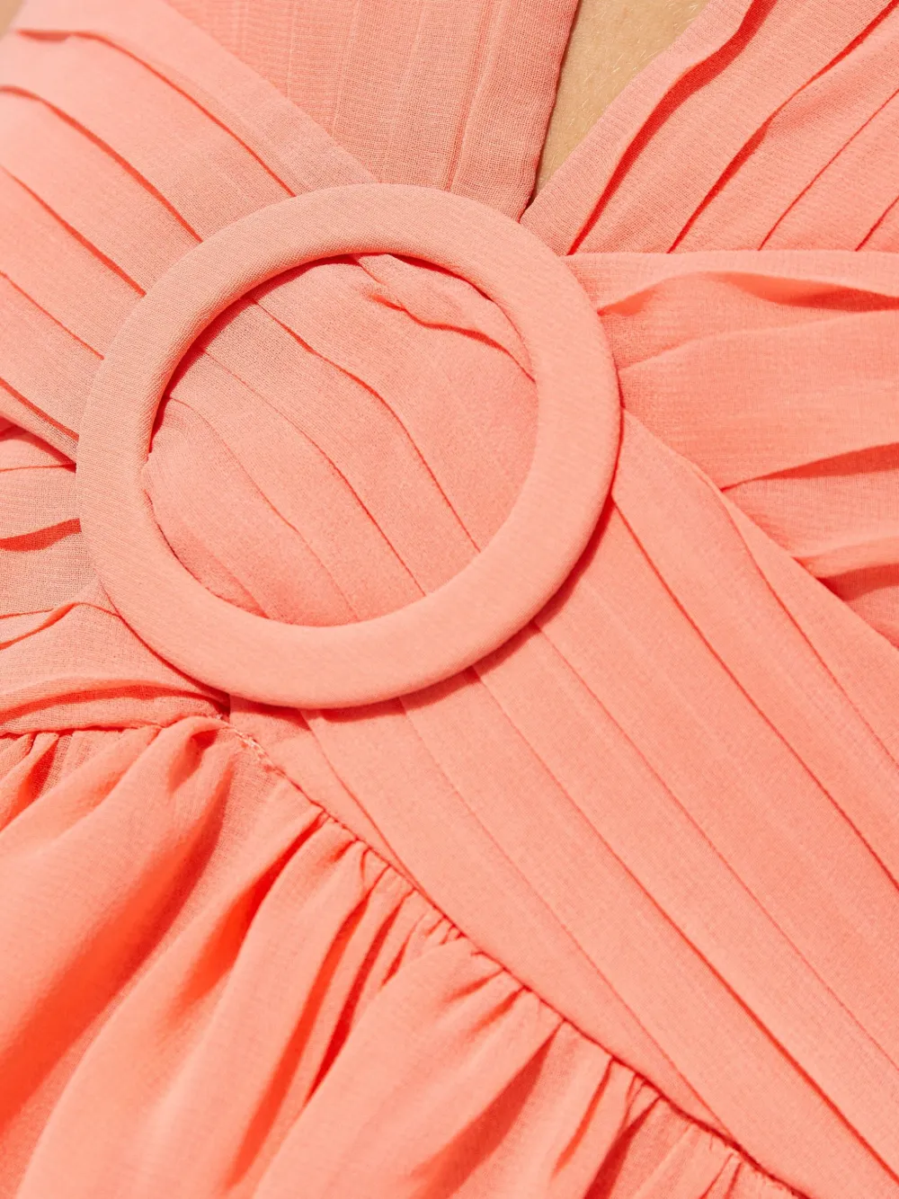 PatBO Maxi-jurk met ruches - Oranje