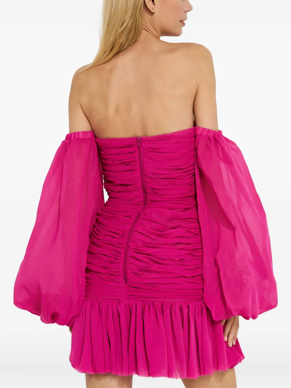 Bronx and Banco Rumi mini-jurk met pofmouwen Roze