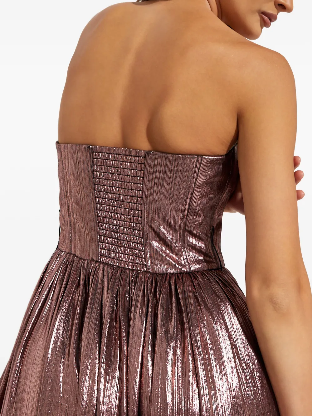 Retrofête Jaden maxi-jurk met ceintuur Bruin