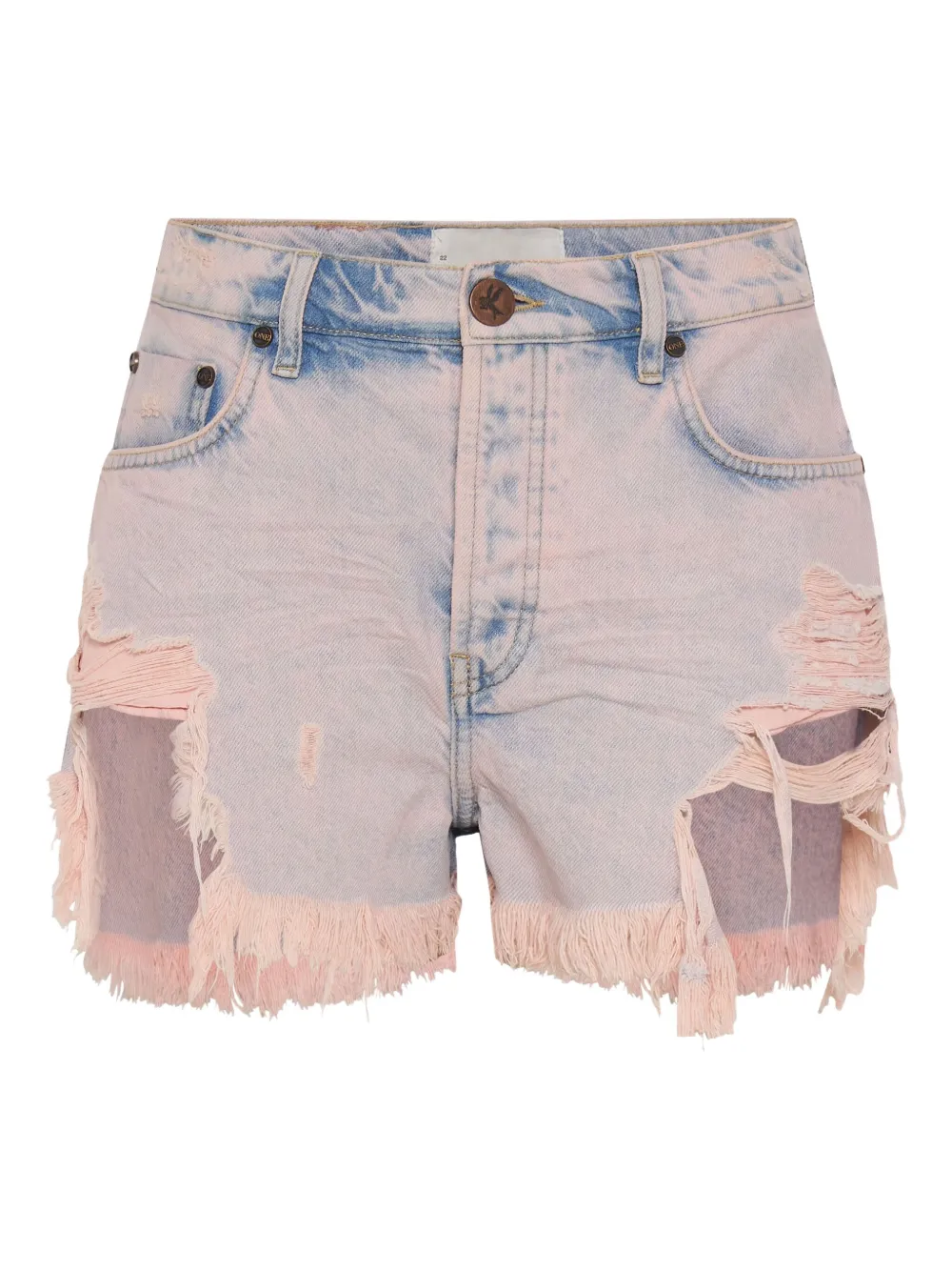 One Teaspoon Outlaws Denim Shorts In Pink