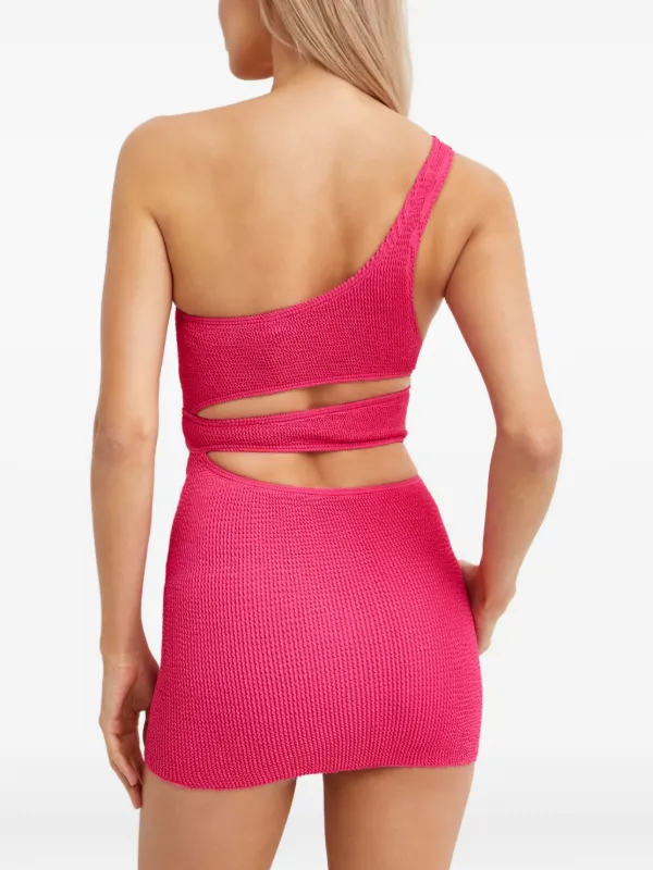asymmetric cut out mini dress Asymmetric Cut Out Mini Dress - Women's Clothing