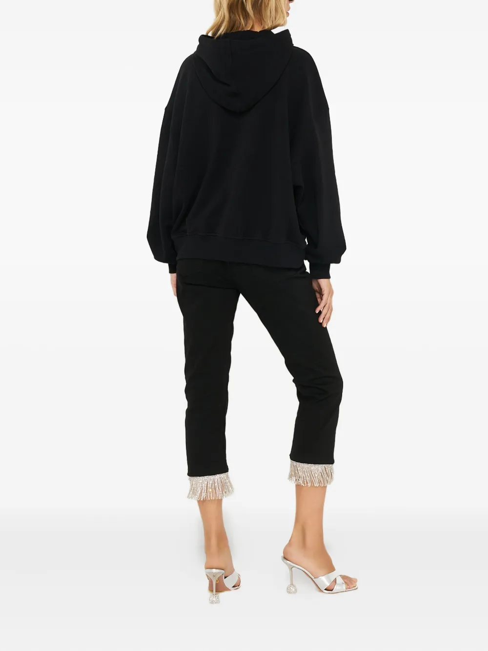 Alexandre Vauthier Fringed-detail Jeans In Black