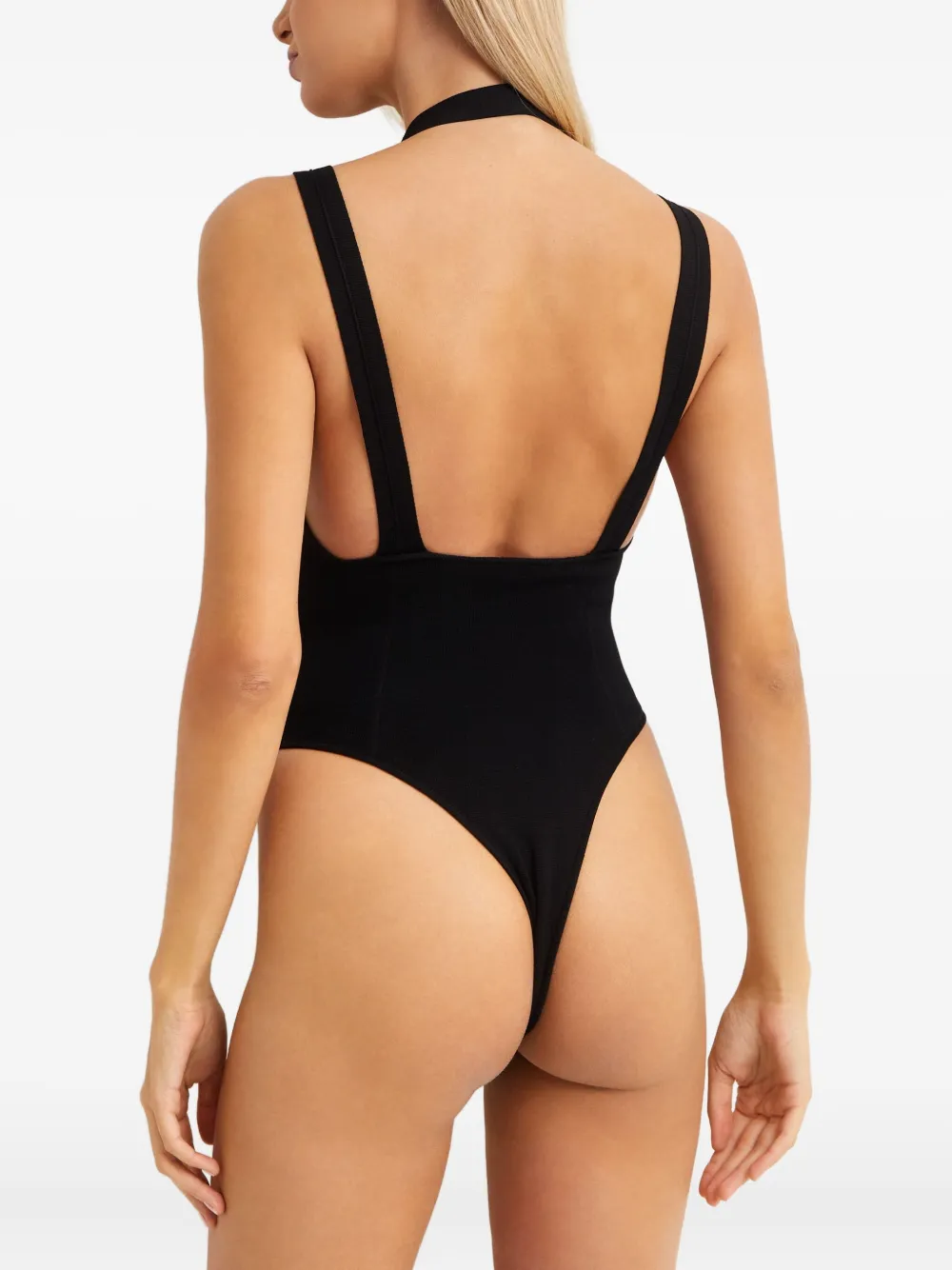 Gauge81 Mezi V-neck Swimsuit In Black