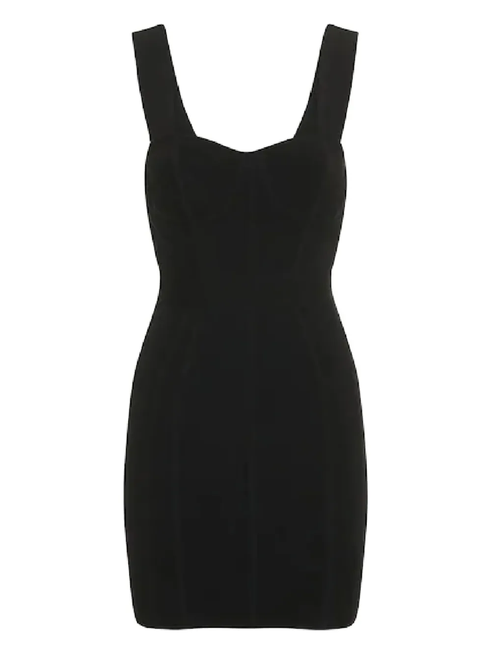 Herve Leger Sweatheart-neck Mini Dress In Black