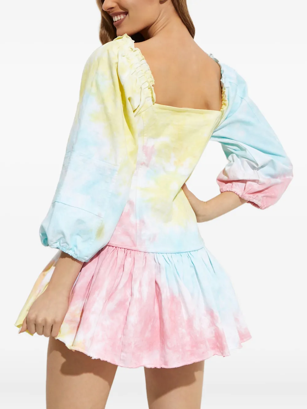 LoveShackFancy Chai mini-jurk met tie-dye Roze