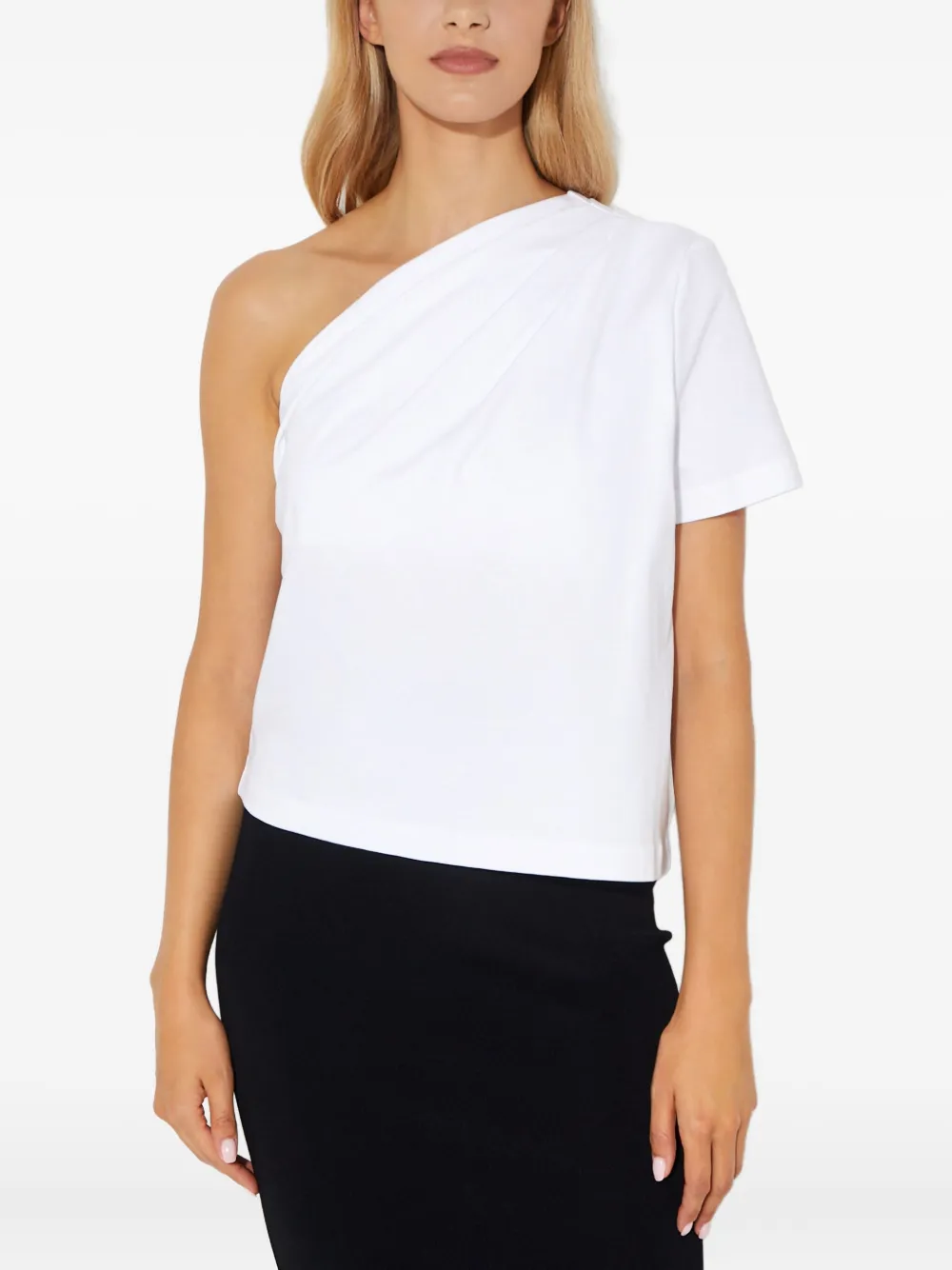 GAUGE81 Tartu asymmetrisch T-shirt Wit