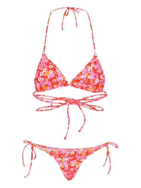 ROTATE BIRGER CHRISTENSEN x Reina Olga flower-print wrap bikini