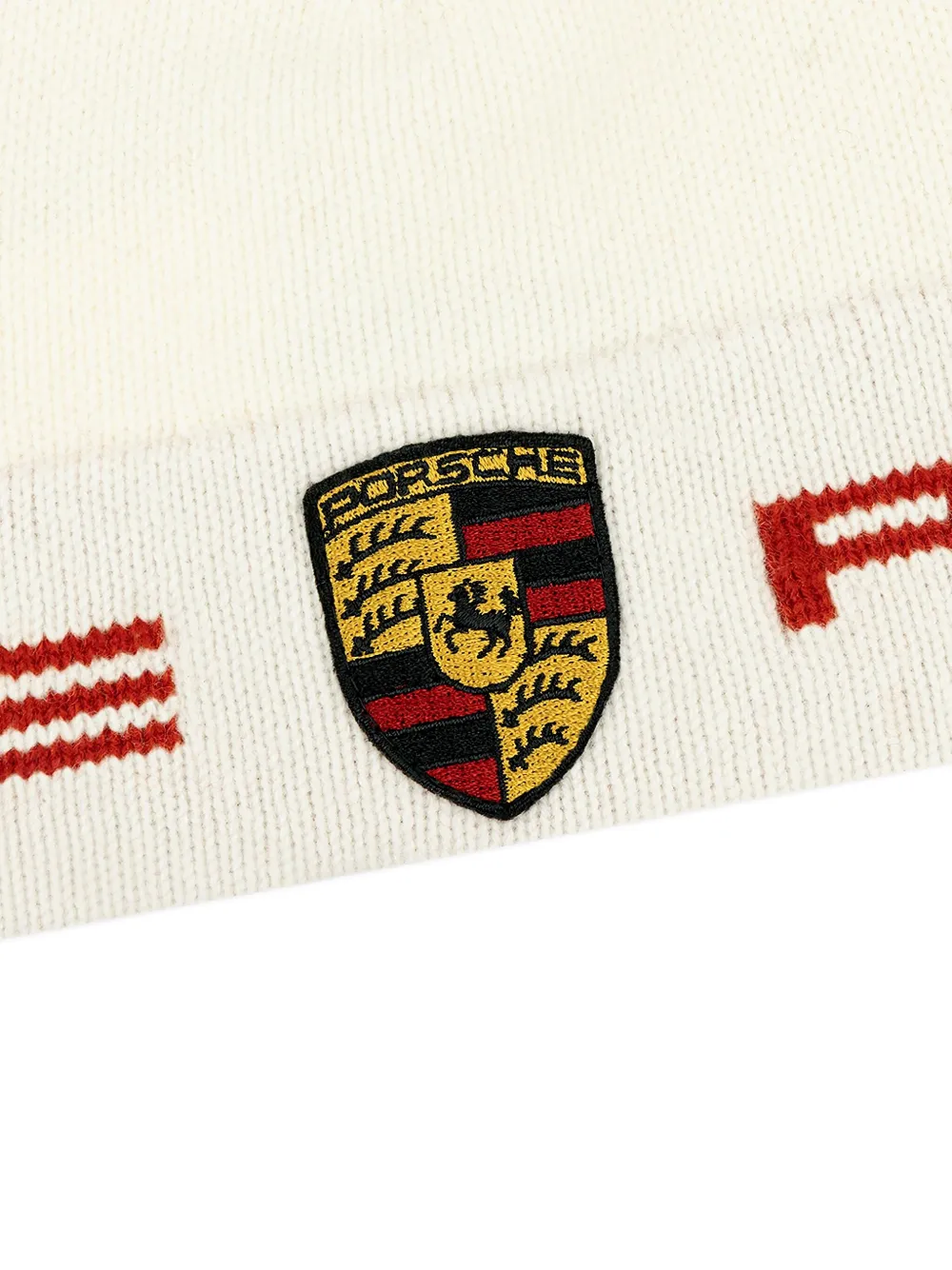 Aimé Leon Dore x Porsche logo-detail beanie - Beige