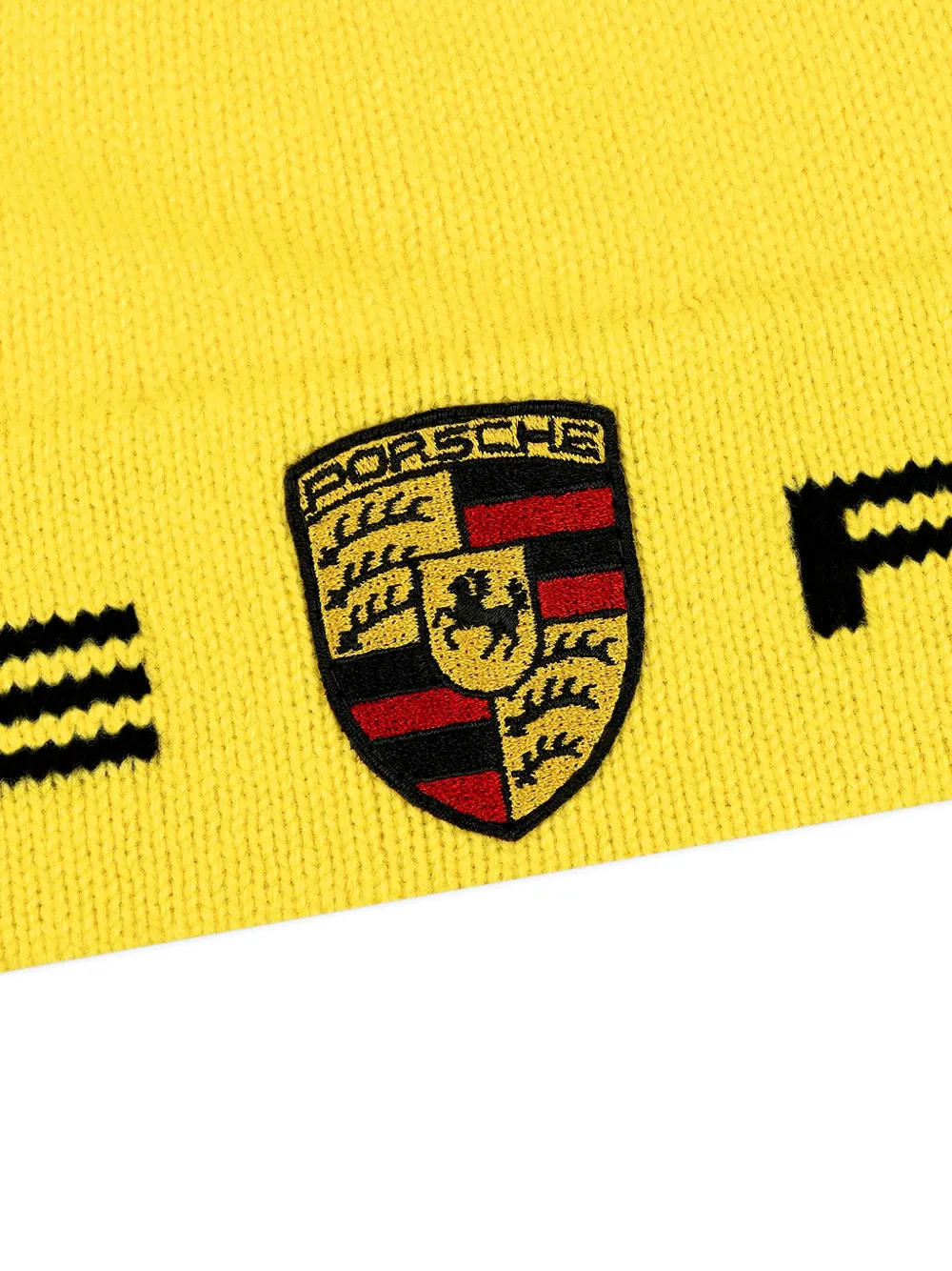 Aimé Leon Dore x Porsche logo-detail beanie - Geel