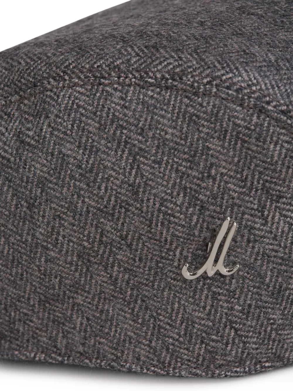Muhlbauer James Herringbone-pattern Beret In Black