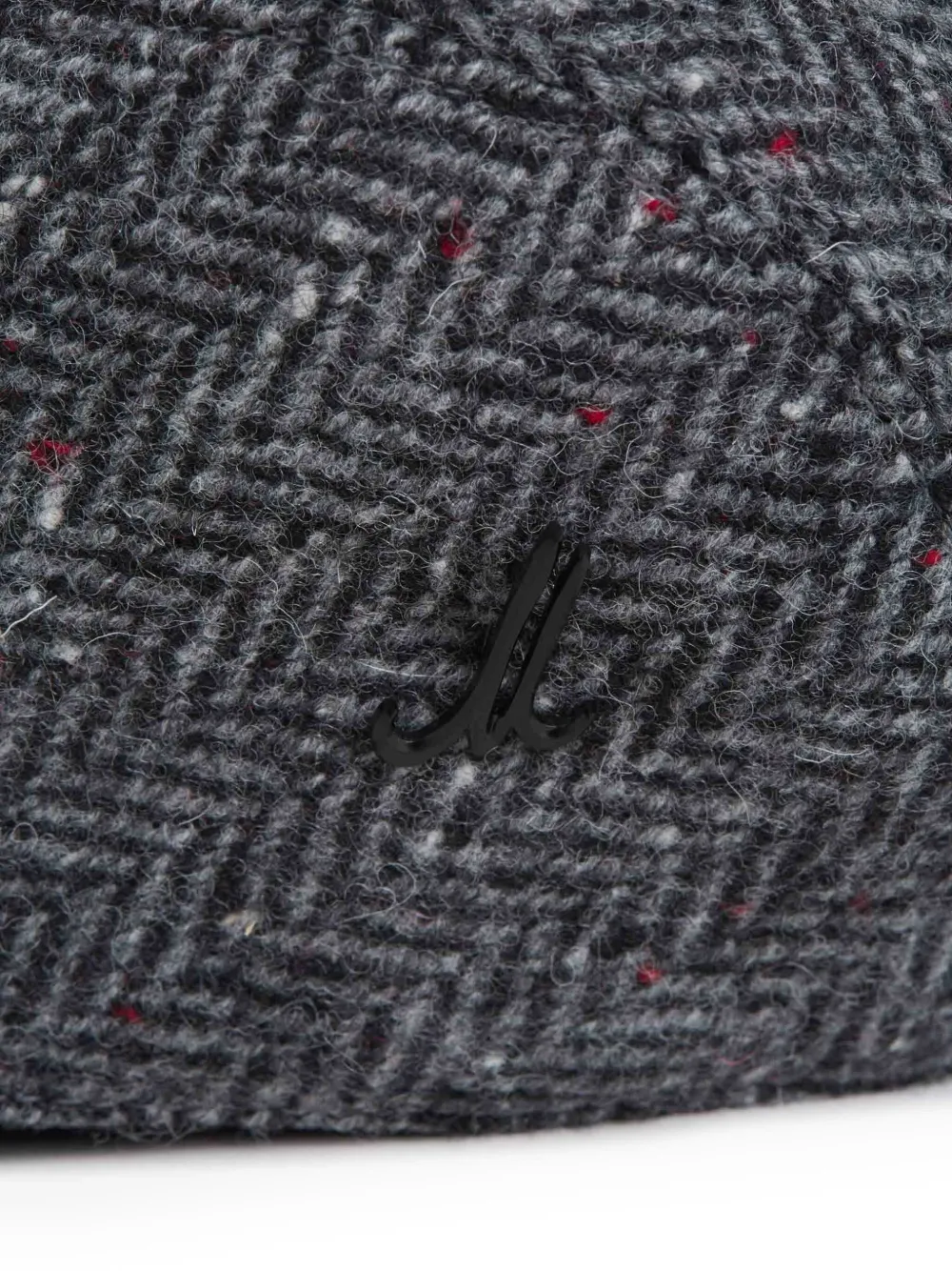 Muhlbauer Jaime Metallic-logo Beret In Gray