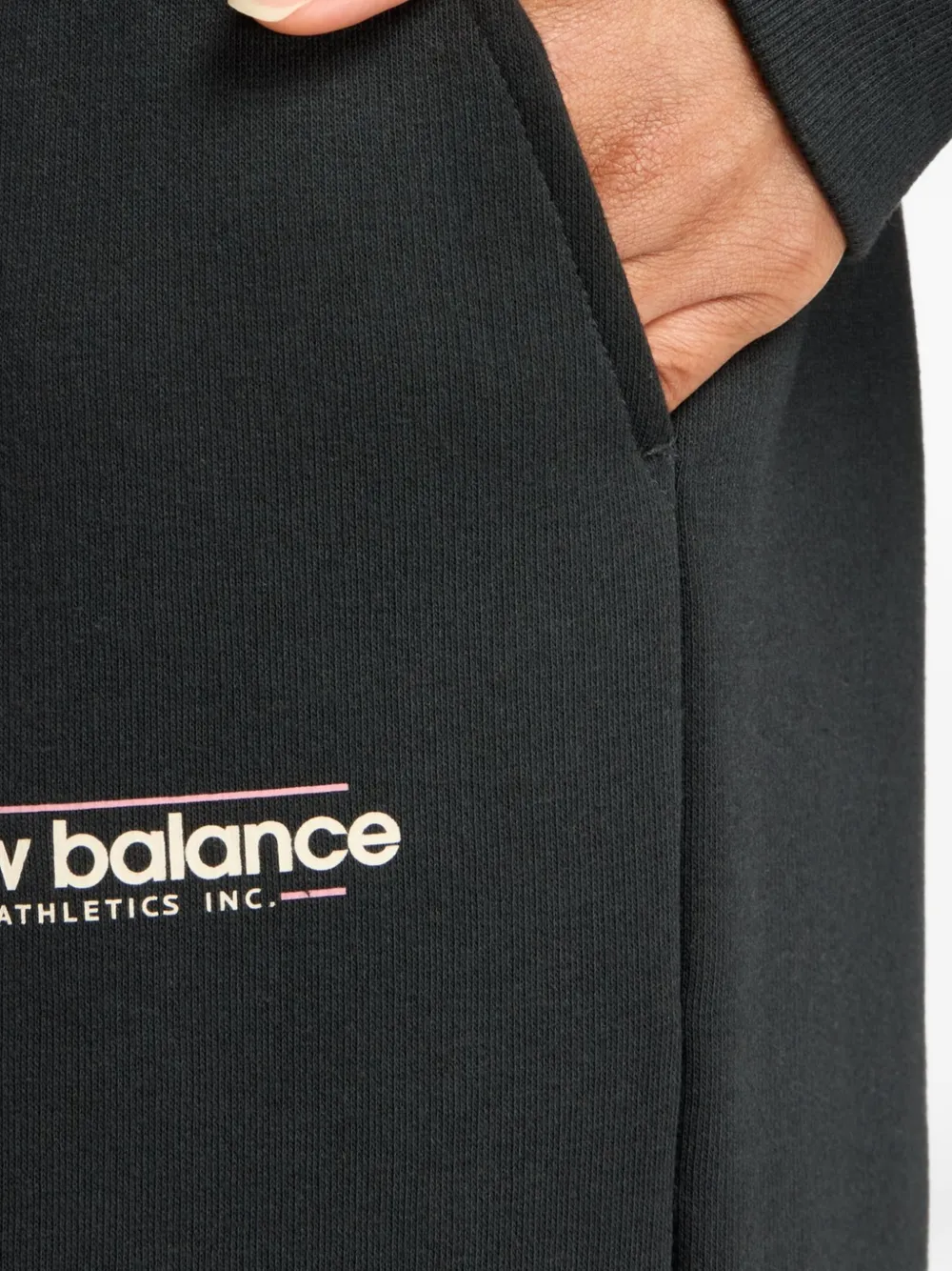 New Balance Trainingsbroek met logoprint Zwart