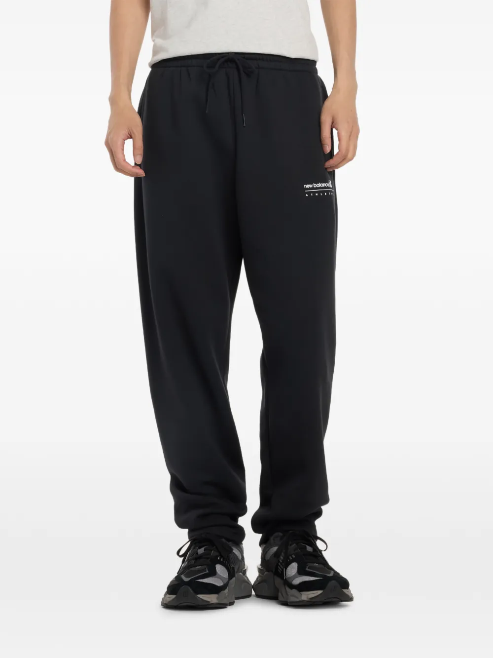 New Balance logo-print track pants - Nero
