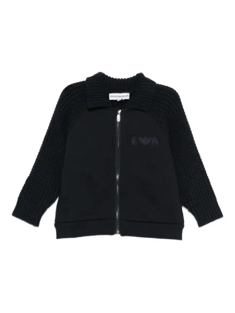 Emporio Armani Kids sudadera texturizada con logo