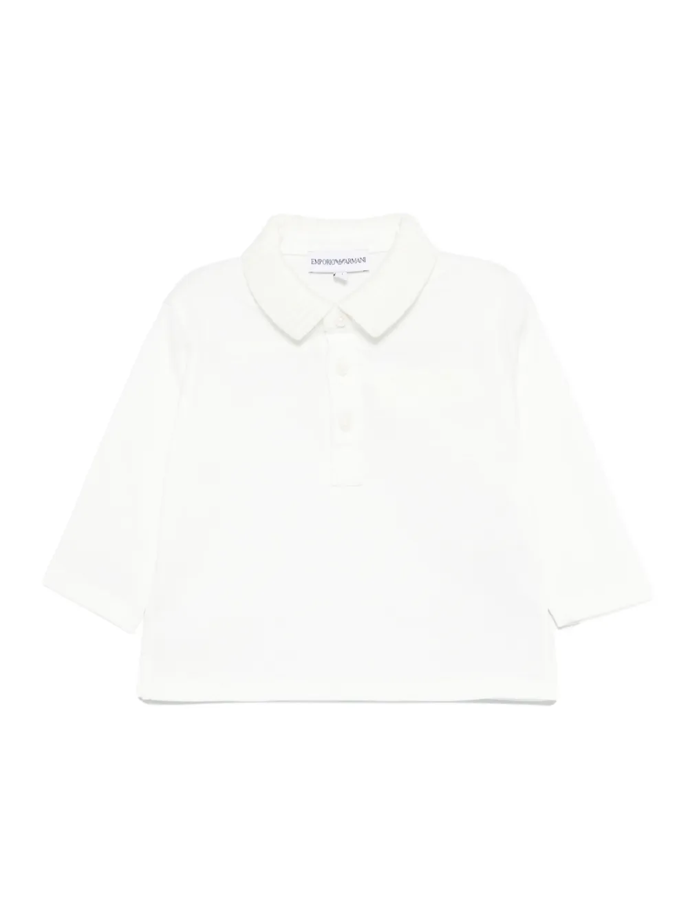 Emporio Armani Kids long-sleeve polo shirt - Bianco