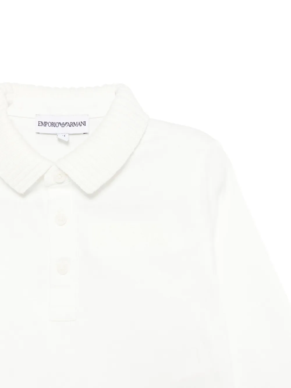 Emporio Armani Kids Poloshirt met lange mouwen Wit