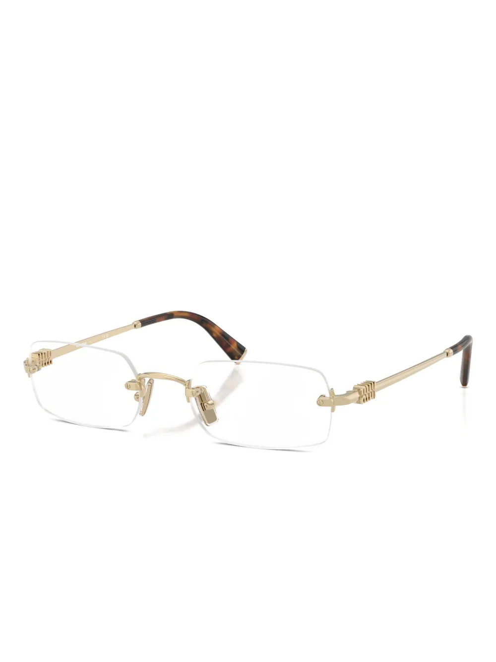 Miu Miu Eyewear rektangulære briller | guldtonet | Image 1