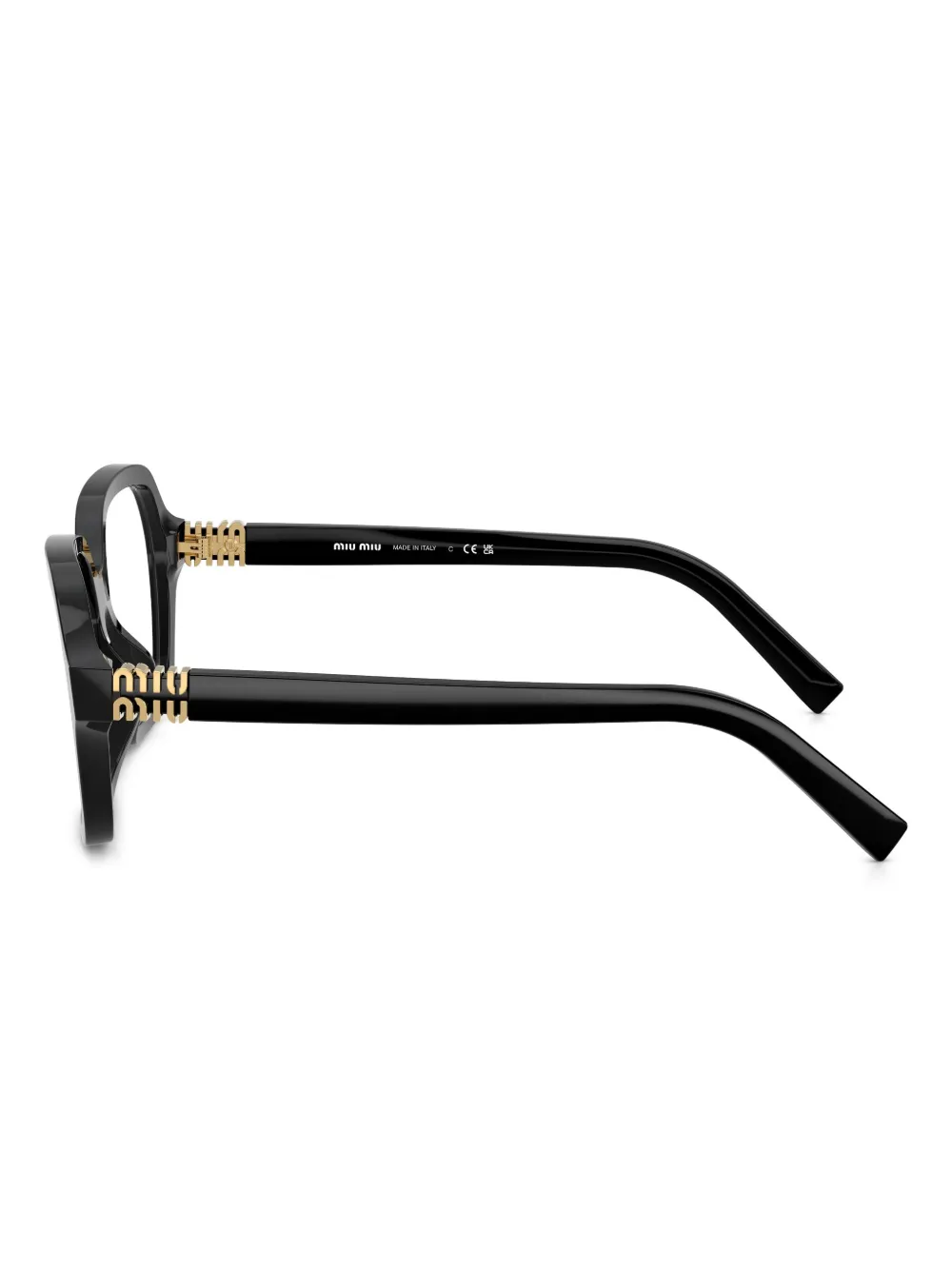 Miu Eyewear Bril met vierkant montuur Zwart