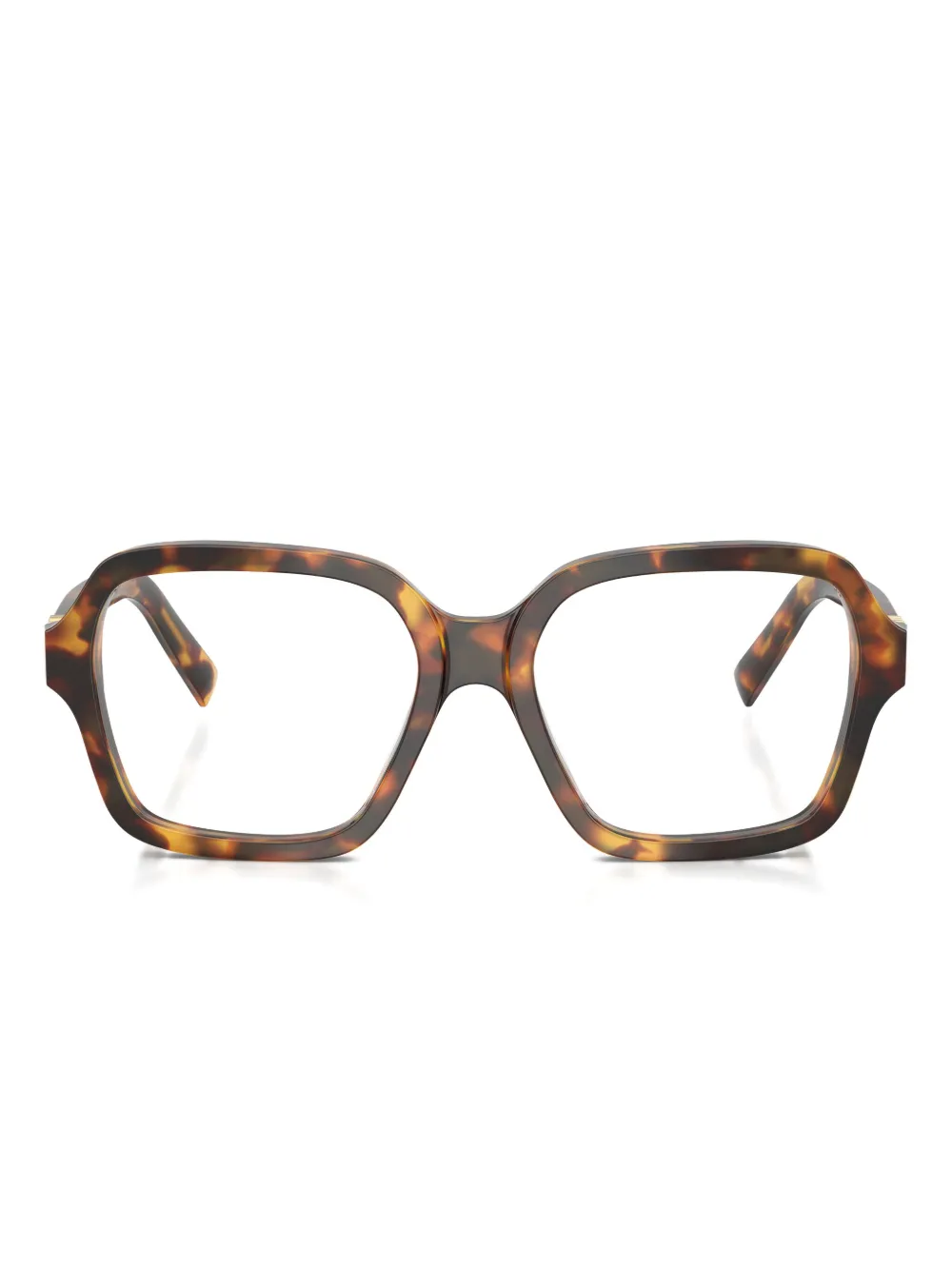 Miu Miu Eyewear tortoiseshell-pattern square-frame glasses | brun | Image 1