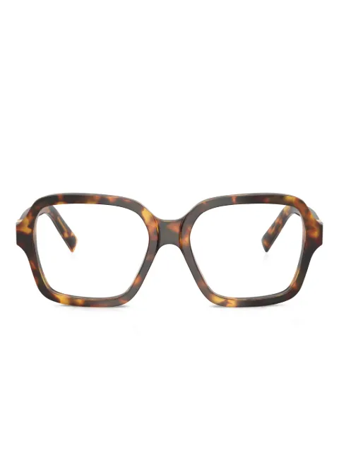 Miu Miu Eyewear tortoiseshell-pattern square-frame glasses