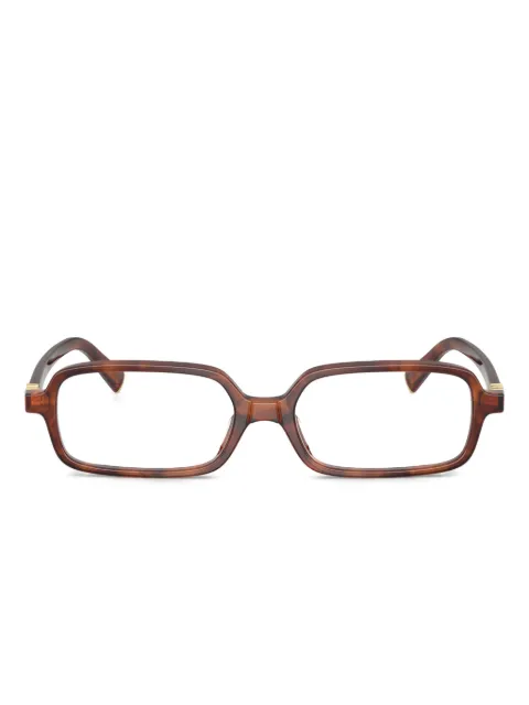 Miu Miu Eyewear gafas de sol con montura rectangular y efecto carey