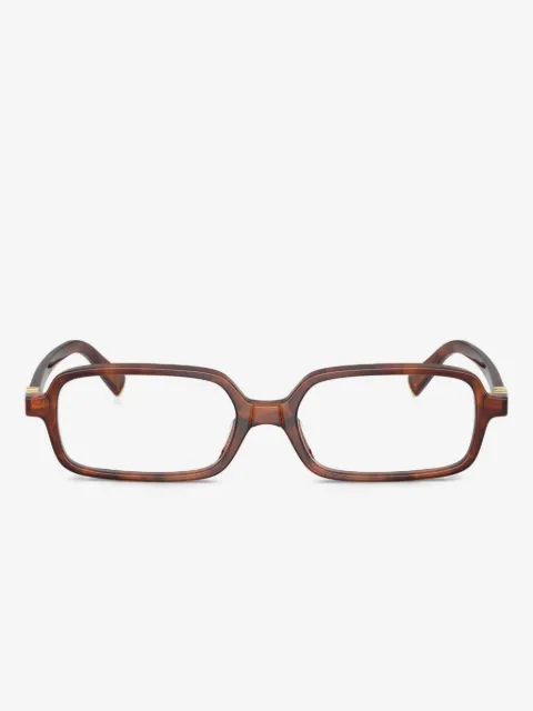 Miu Miu Eyewear tortoiseshell-pattern rectangle-frame glasses