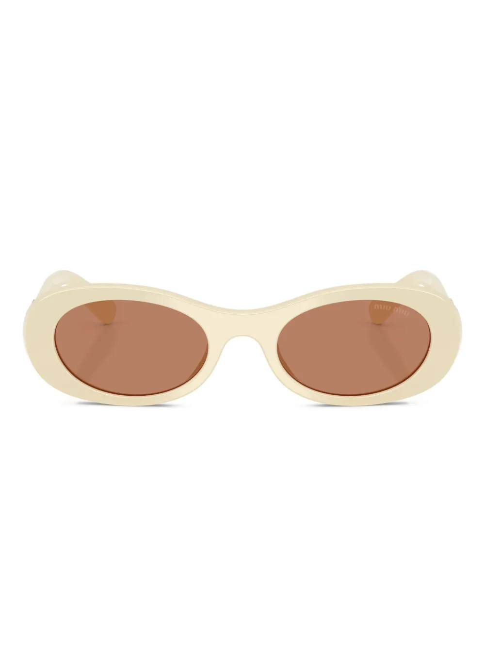Miu Miu Eyewear lentes de sol con armazón ovalada | blanco | Image 1