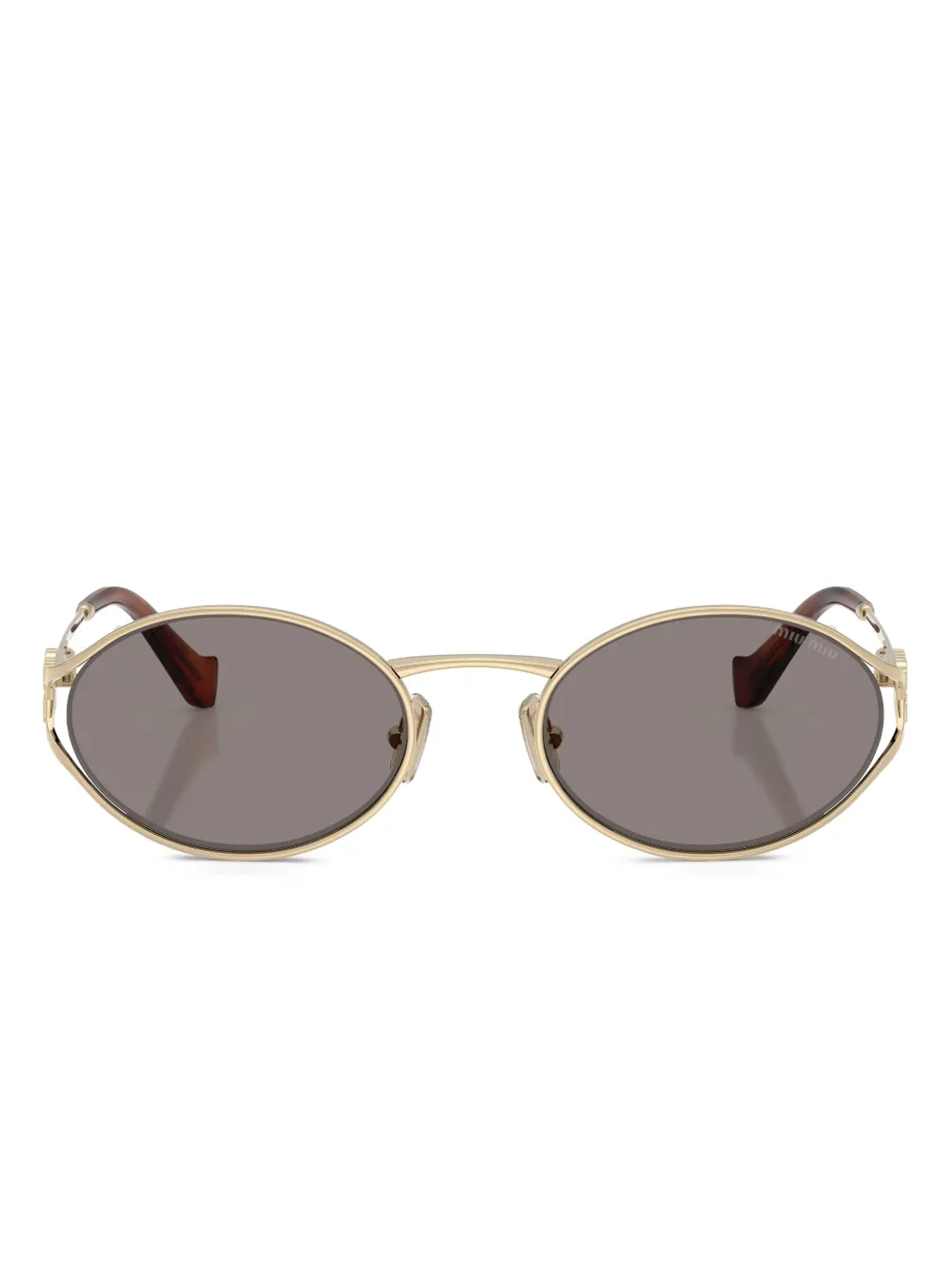 Miu Miu Eyewear lentes de sol con armazón redonda | dorado | Image 1