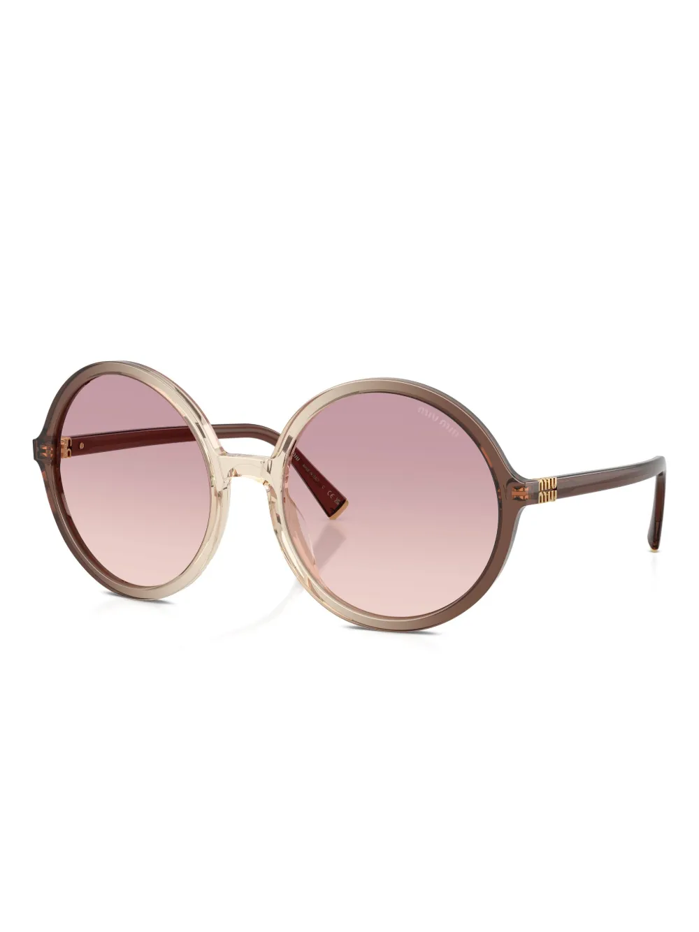 Miu Miu Eyewear round-frame sunglasses - Beige