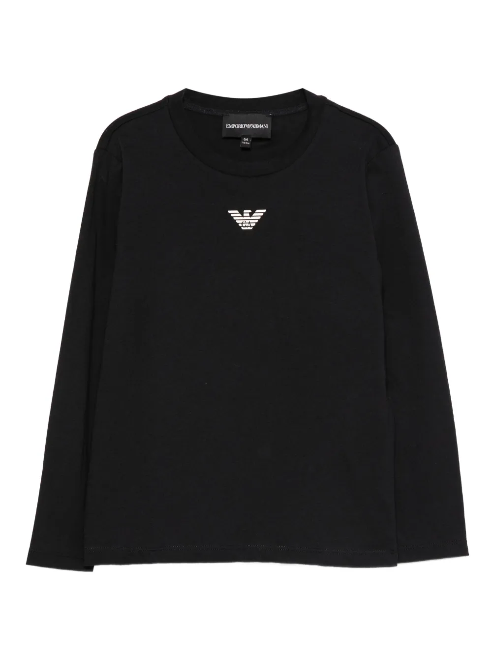 Emporio Armani Kids logo long-sleeve top - Blu