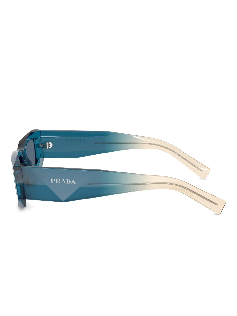 Prada Eyewear Symbole zonnebril met geometrisch montuur Blauw