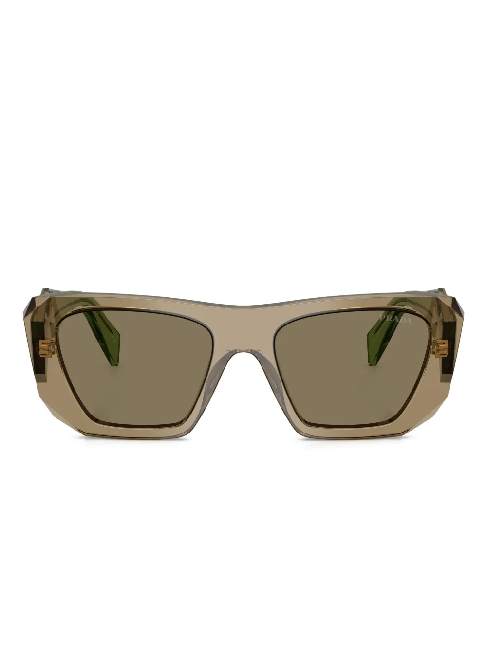 Prada Eyewear Symbole geometric-frame sunglasses - Marrone