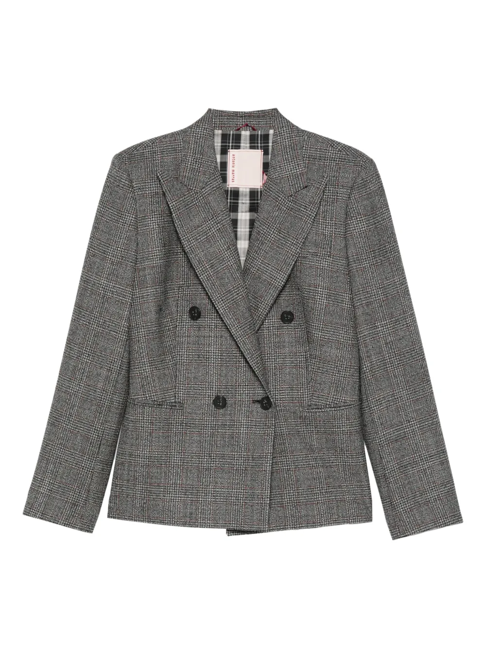 Antonio Marras double-breasted check blazer | Black | Image 1