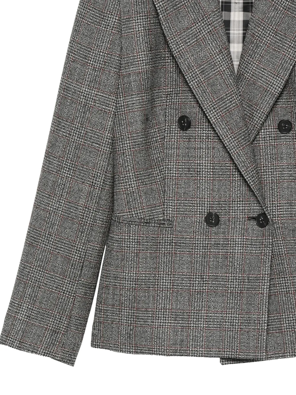 Antonio Marras Double-breasted Check Blazer In Gray
