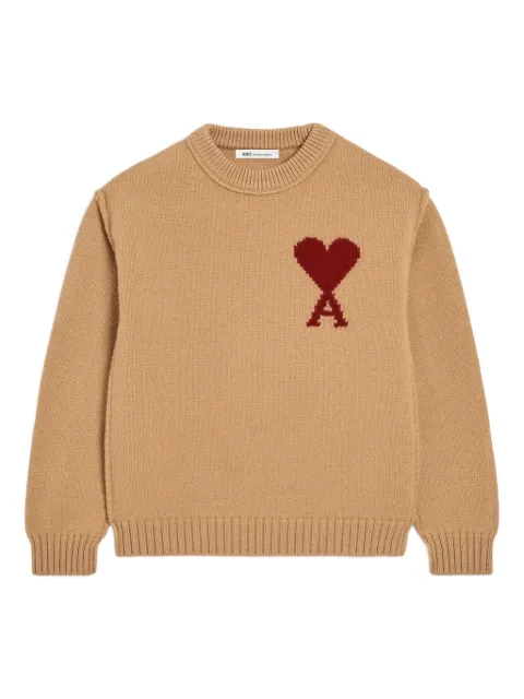 AMI Paris Ami de Coeur-intarsia sweater