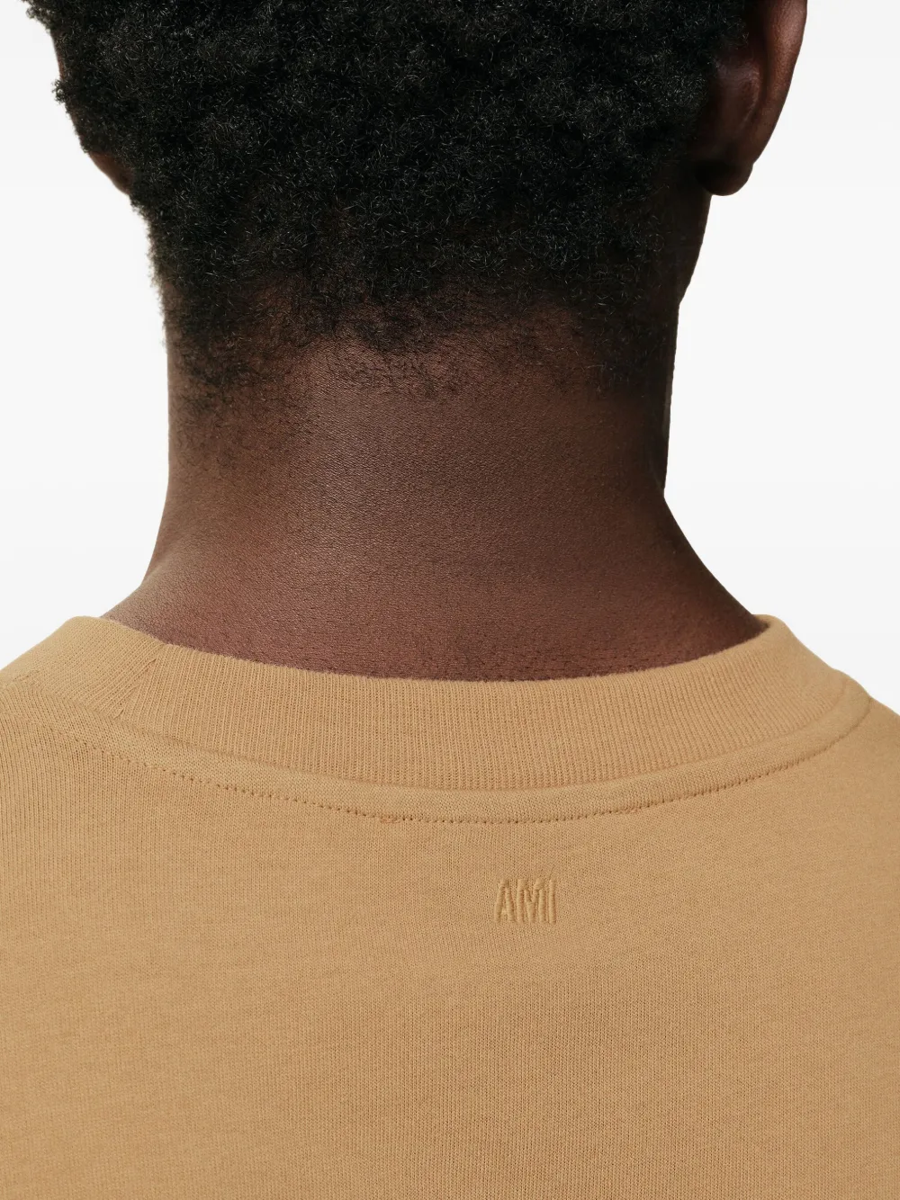 Ami Alexandre Mattiussi Ami De Coeur Cotton T-shirt In Brown