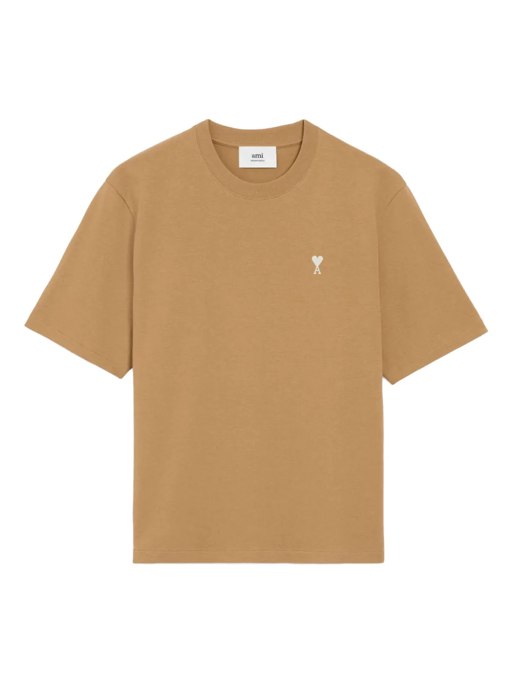 Ami Alexandre Mattiussi Ami De Coeur Cotton T-shirt In Brown