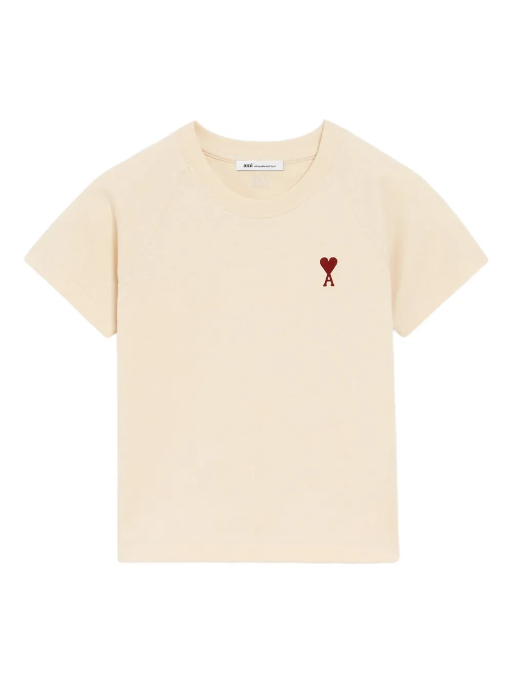 Ami Alexandre Mattiussi Ami De Coeur Embroidered T-shirt In Neutral