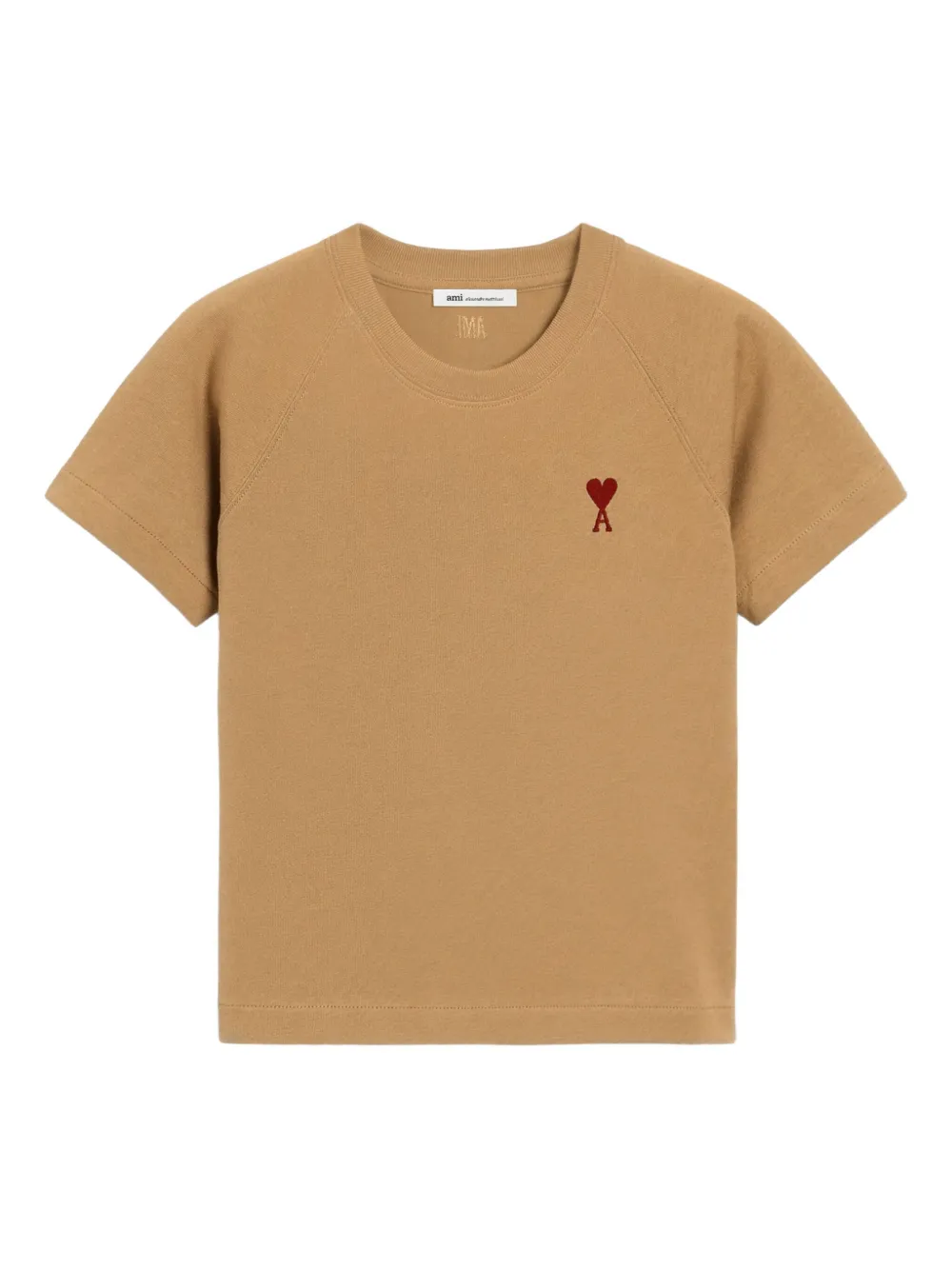 Ami Alexandre Mattiussi Ami De Coeur Cotton T-shirt In Brown