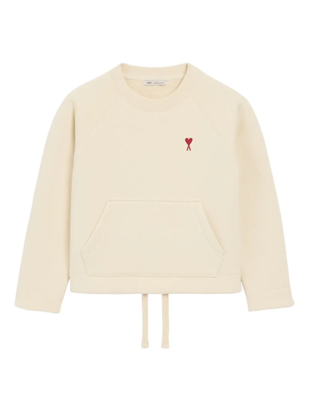 Ami Alexandre Mattiussi Ami De Coeur Cotton Sweatshirt In Neutral