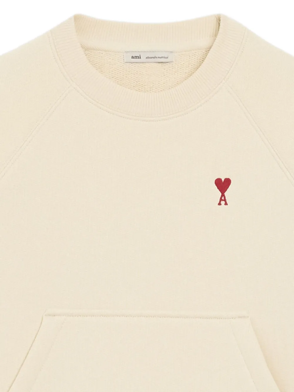 Ami Alexandre Mattiussi Ami De Coeur Cotton Sweatshirt In Neutral
