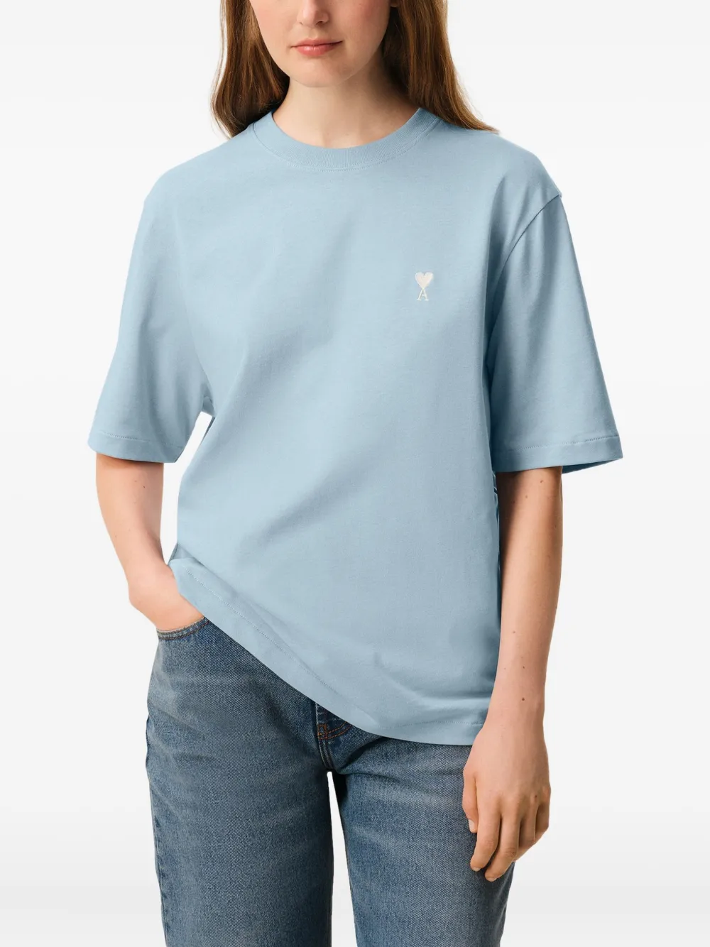 AMI Paris Katoenen T-shirt Blauw