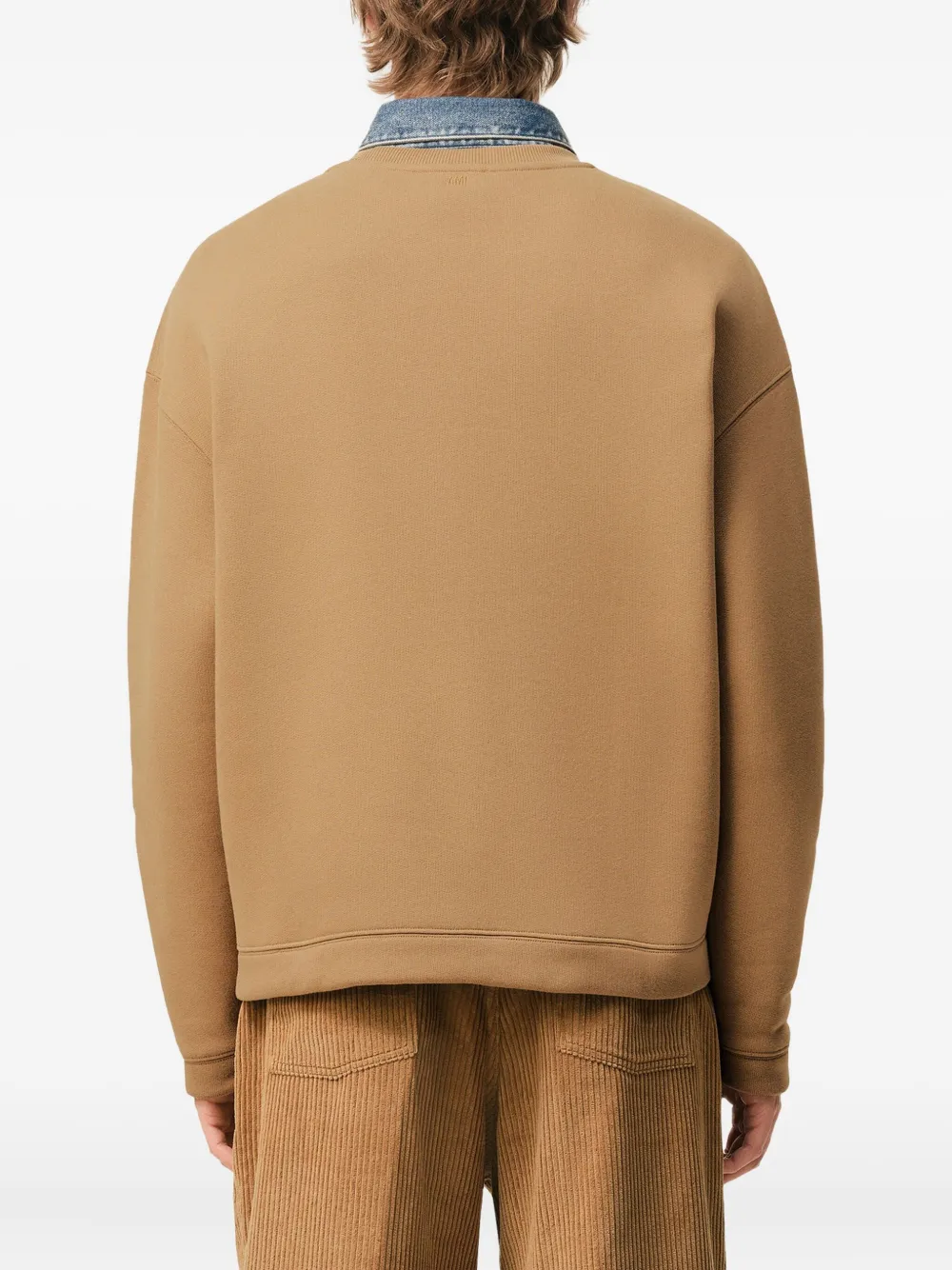 AMI Paris Sweater met trekkoord Beige