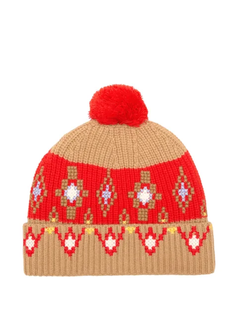 AMI Paris Bommelmütze mit Kreuzstich