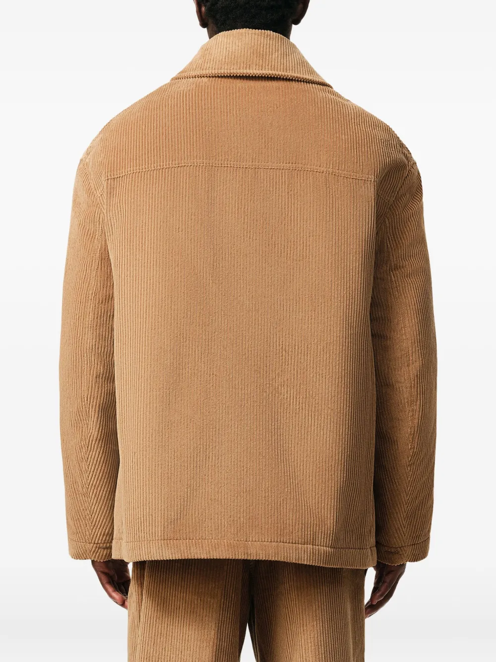 AMI Paris Ribfluwelen jack met opgestikte zak Bruin