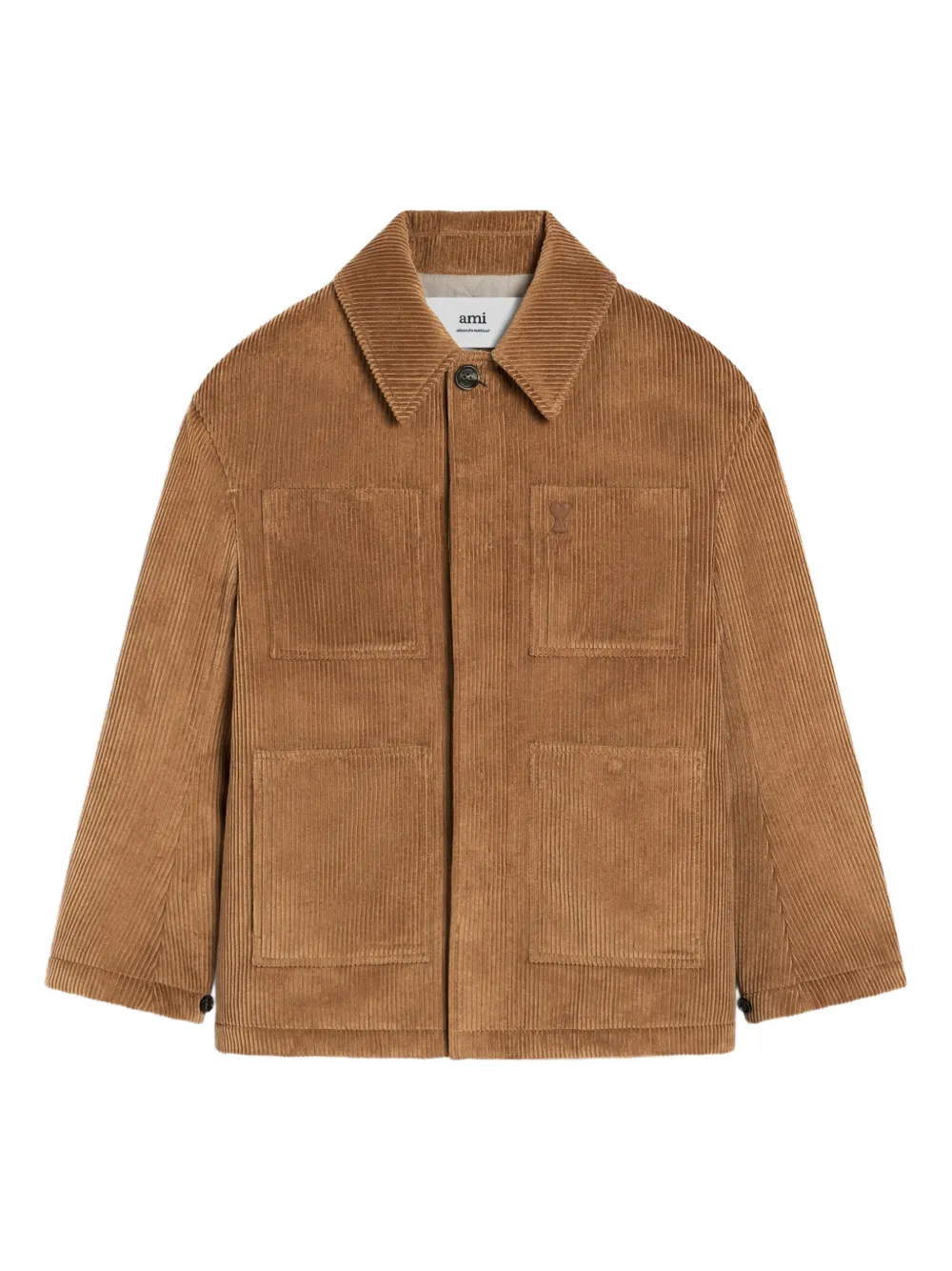 AMI Paris patch-pocket corduroy jacket | Brown | Image 1