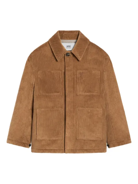 AMI Paris patch-pocket corduroy jacket