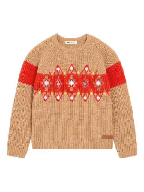 AMI Paris cross-stitch wool sweater